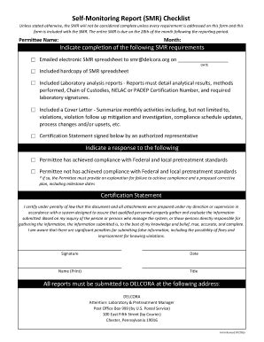 NOTICE TO PUBLIC: SELF MONITORING REPORT ONLINE .